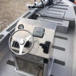 Center console on a boat added with rigging